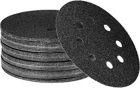 Pack de 50 Discos de Lija 5'' con 8 Agujeros - 240/180/120 Grit