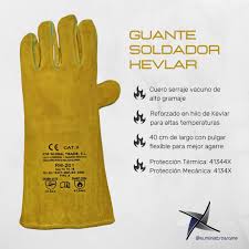 Guante Soldador Profesional de Cuero y Kevlar 40 cm