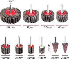 Fousenuk - 20 Piezas de Lija y Cepillo Abrasivo para Taladro